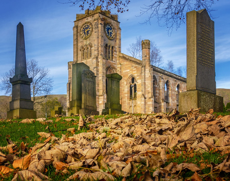 Church With Autumn Leaves
