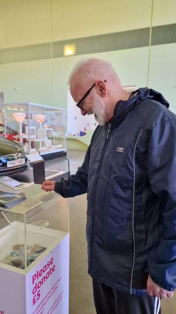 looking at museum exhibits